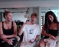 Sexy blonde YouTuber burping and farting