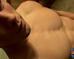 Handsome young amateur tugging and cumming hard