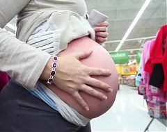 pregnant street-mature lady pregnant